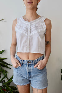 Cute Cotton Eyelet Crop