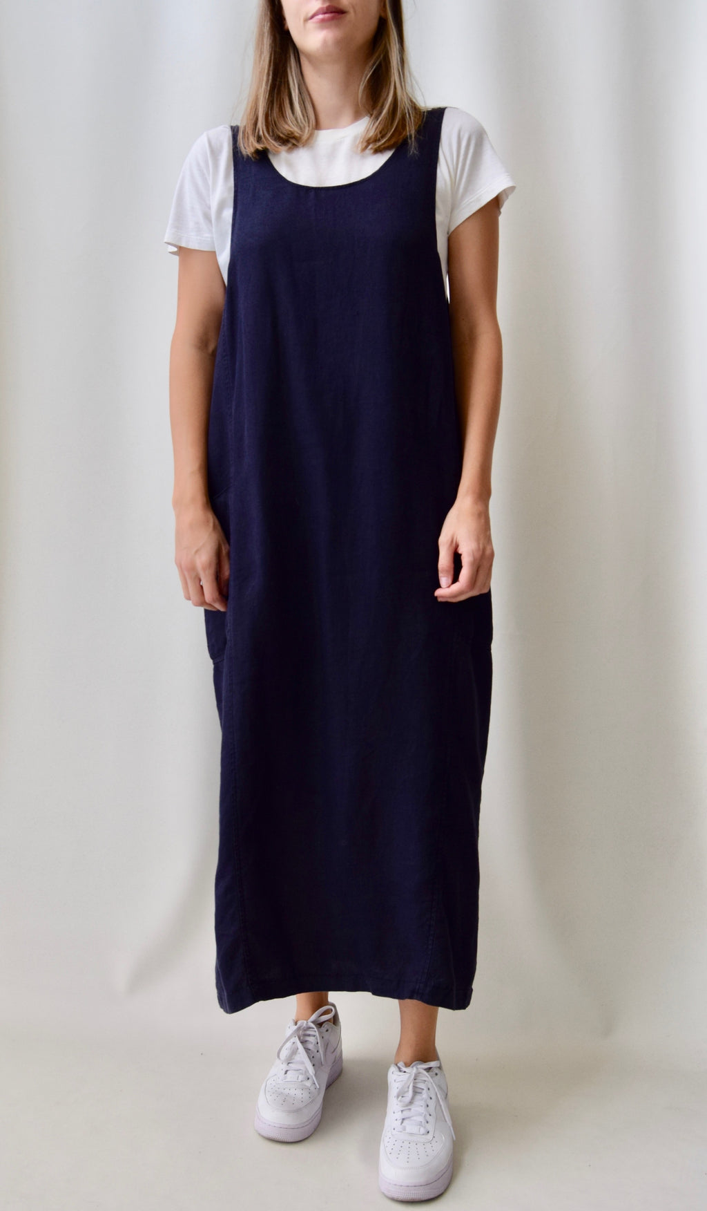 Midnight Linen Market Dress