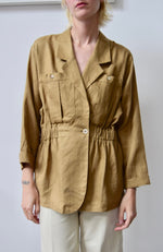 Peanut Linen Safari Jacket