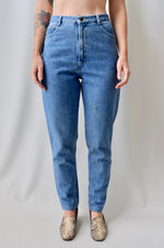 Medium Wash Tapered Mom Jeans