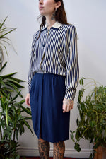 Silk Striped Shirtdress