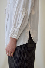 30's/40's Men's White Cotton Side Gusset Dress Shirt