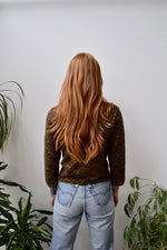 Seventies Paisley Knit Polo Top