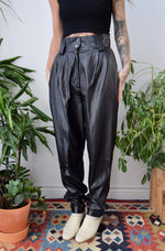 Eighties Baggy Leather Pants