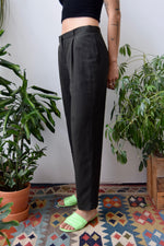 Onyx Silk and Linen Trousers