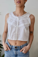 Cute Cotton Eyelet Crop