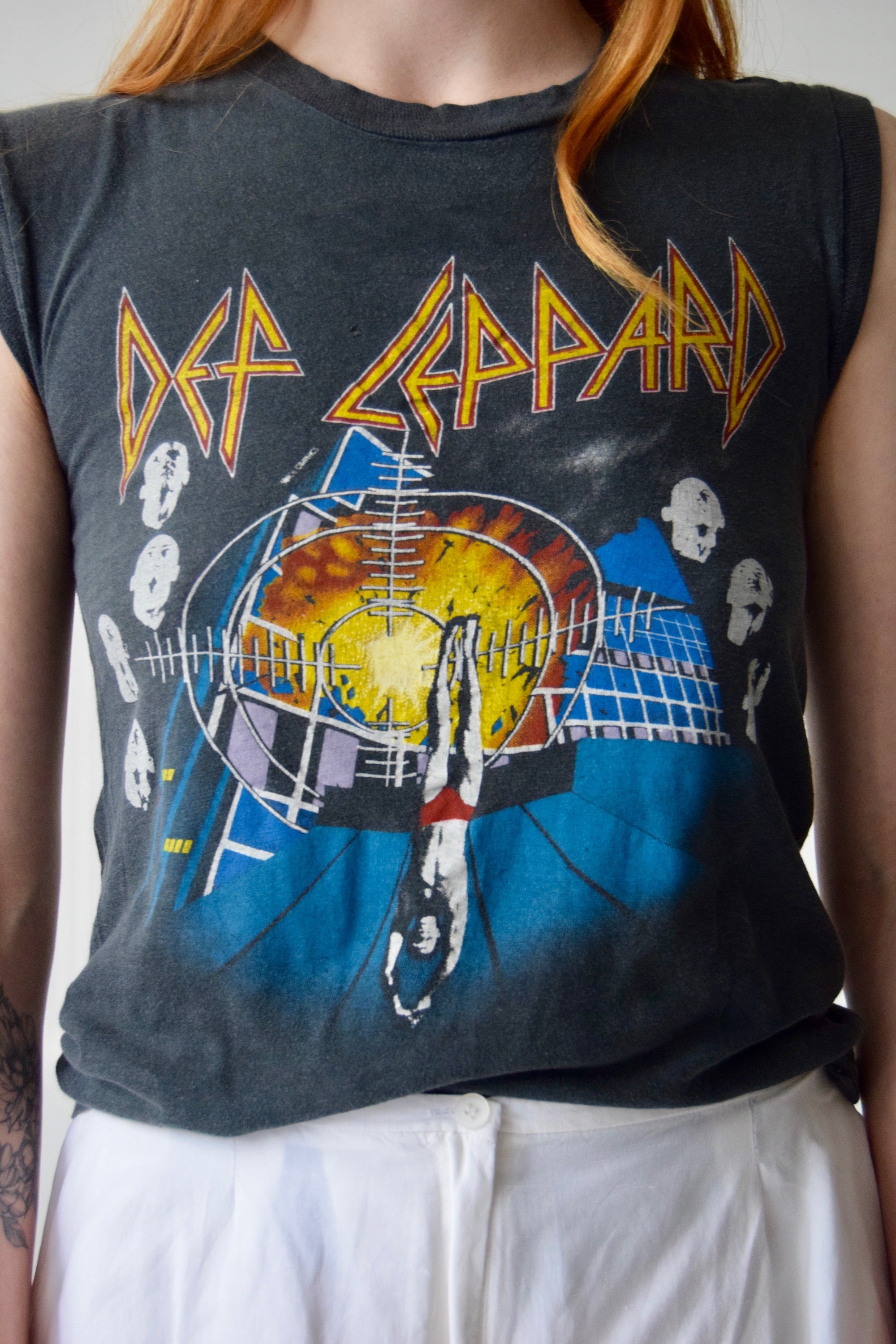 Vintage 1983 Def Leppard "Pyromania" Rock Brigade Concert Tour Shirt