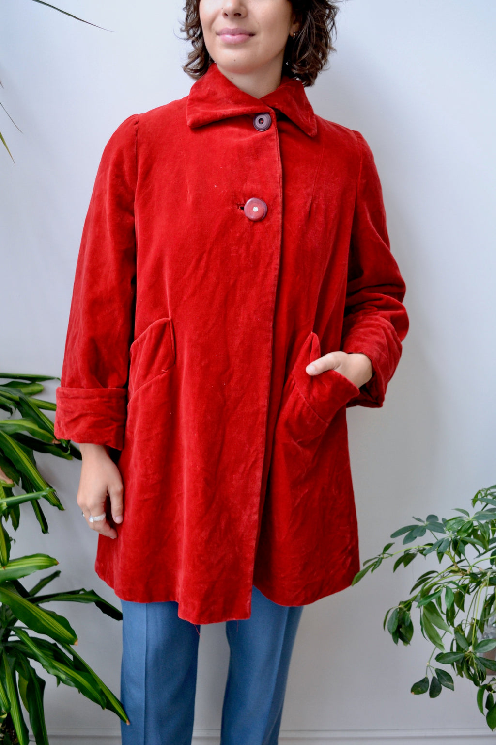 Little Red Velvet Coat