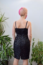 Ruffle Lace Sequin Cocktail Dress