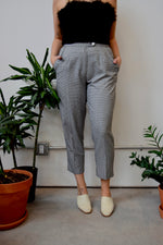 Cropped Houndstooth Pants