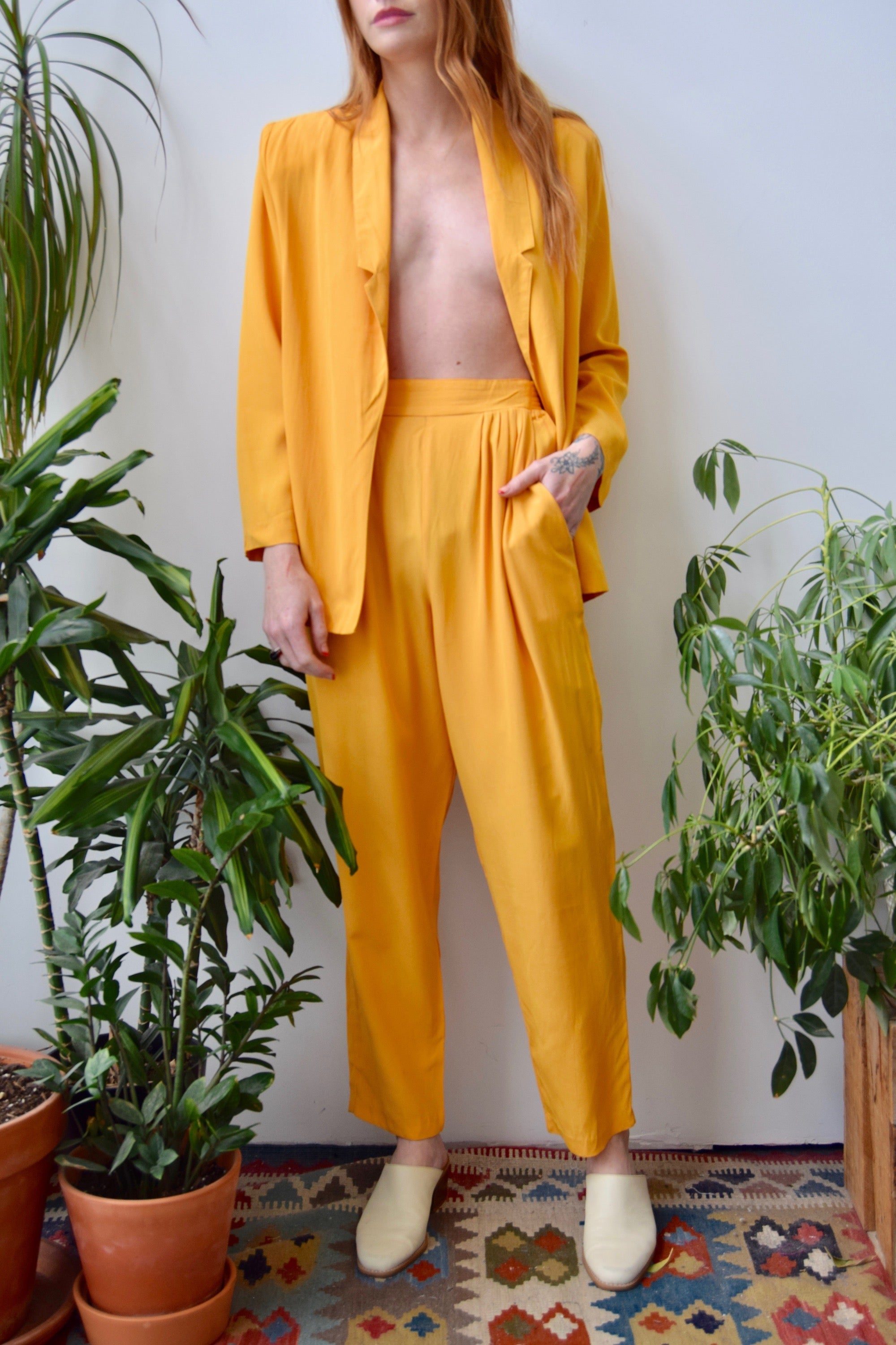 Mustard Two Piece Suit
