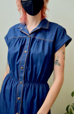 Dark Wash Denim Shirt Dress