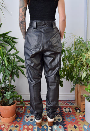 Eighties Baggy Leather Pants