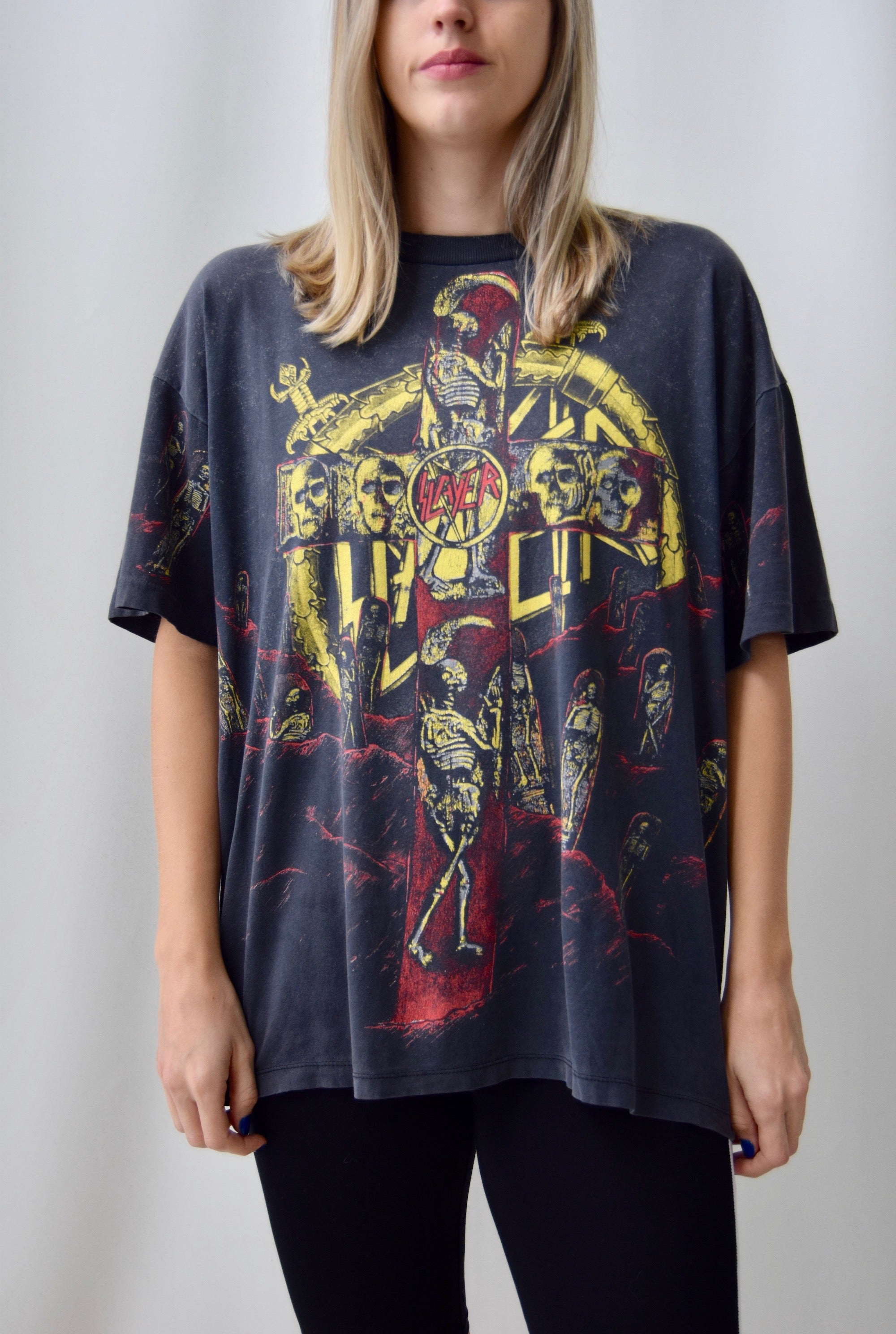 1991 Slayer Seasons In The Abyss All Over Print T-Shirt