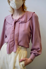 Seventies Mauve Sailor Collar Top