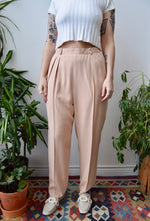 Blush Silk Trousers