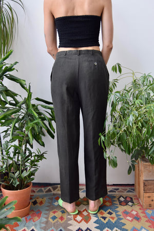 Onyx Silk and Linen Trousers