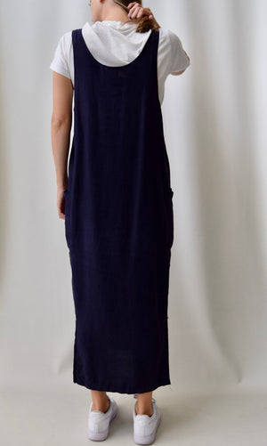 Midnight Linen Market Dress
