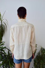 Natural Linen Doily Blouse