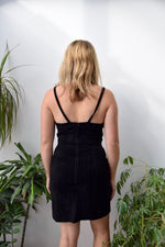 Black Suede Cocktail Dress