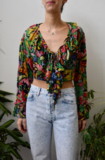 Floral Indian Cotton Ruffle Top