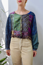 Patchwork Silk Blouse