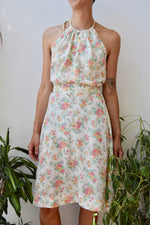 Floral Halter Wrap Dress