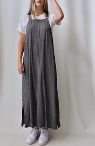 Nineties Plaid Rayon Jumper Dress