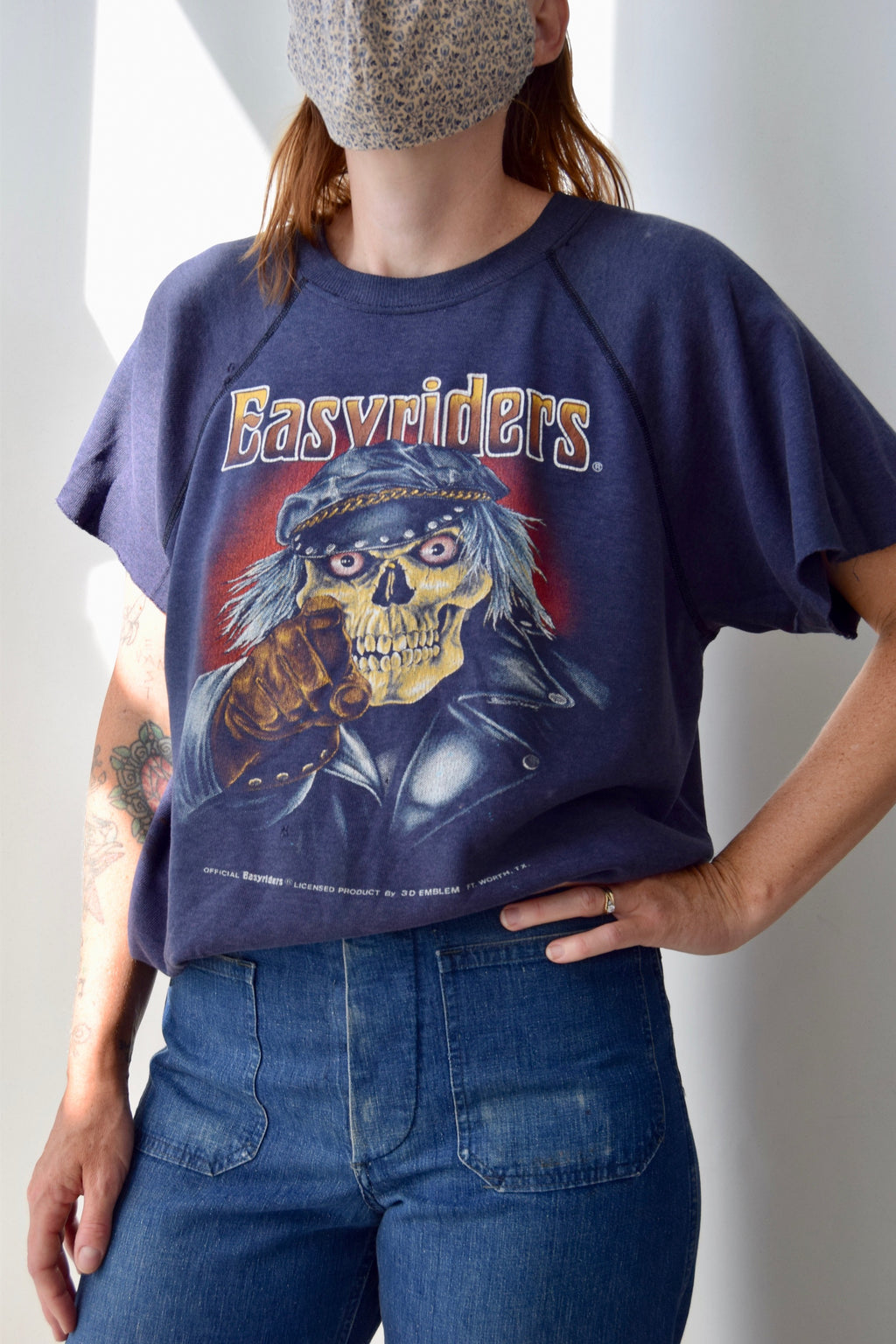 Vintage Easy Riders 3D Emblem Sweatshirt Tee