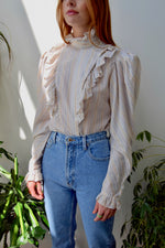 Eighties Pastel Mutton Sleeve Top