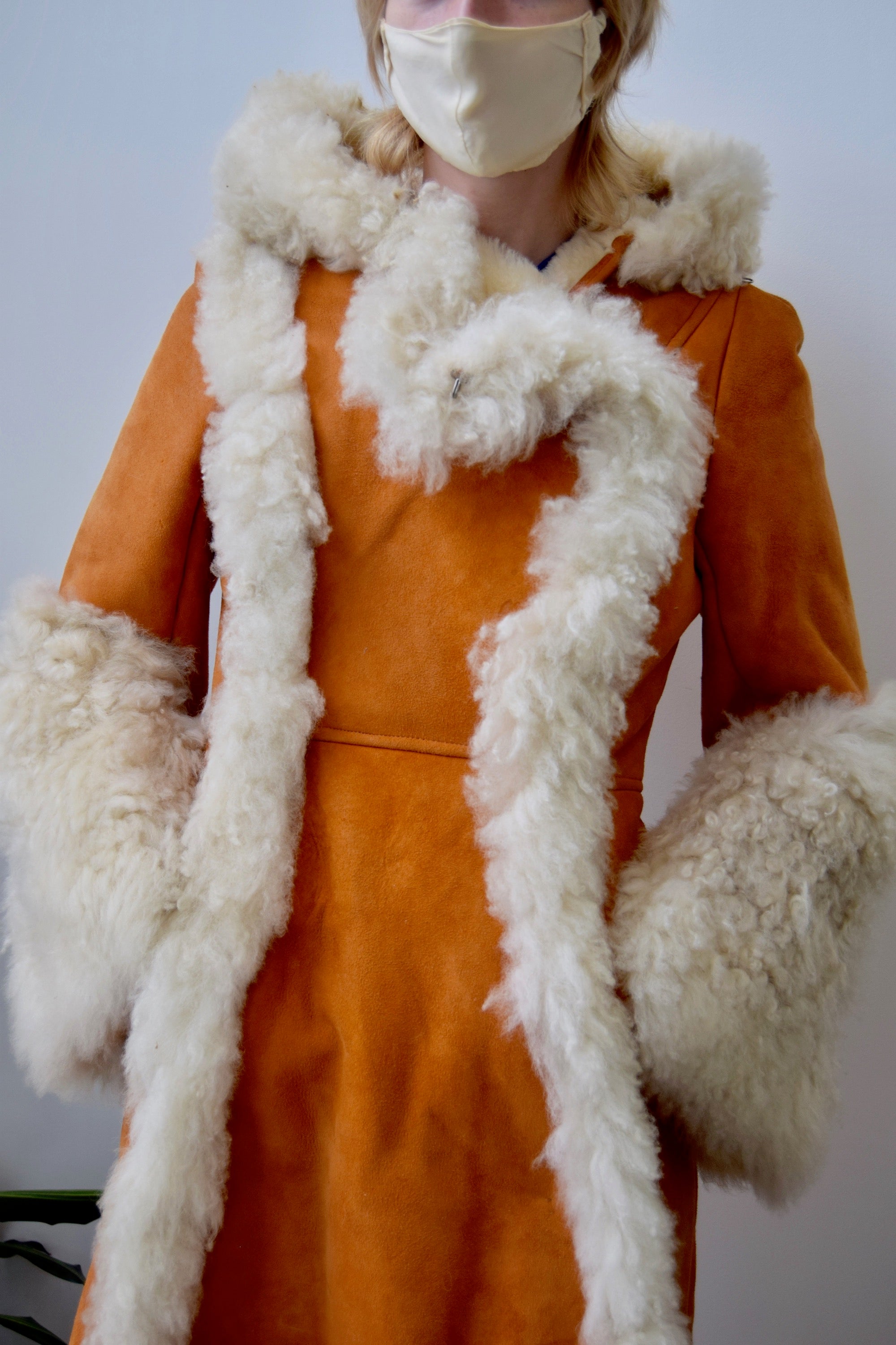 Seventies Shearling Drama Sleeve Coat