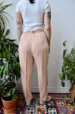 Blush Silk Trousers