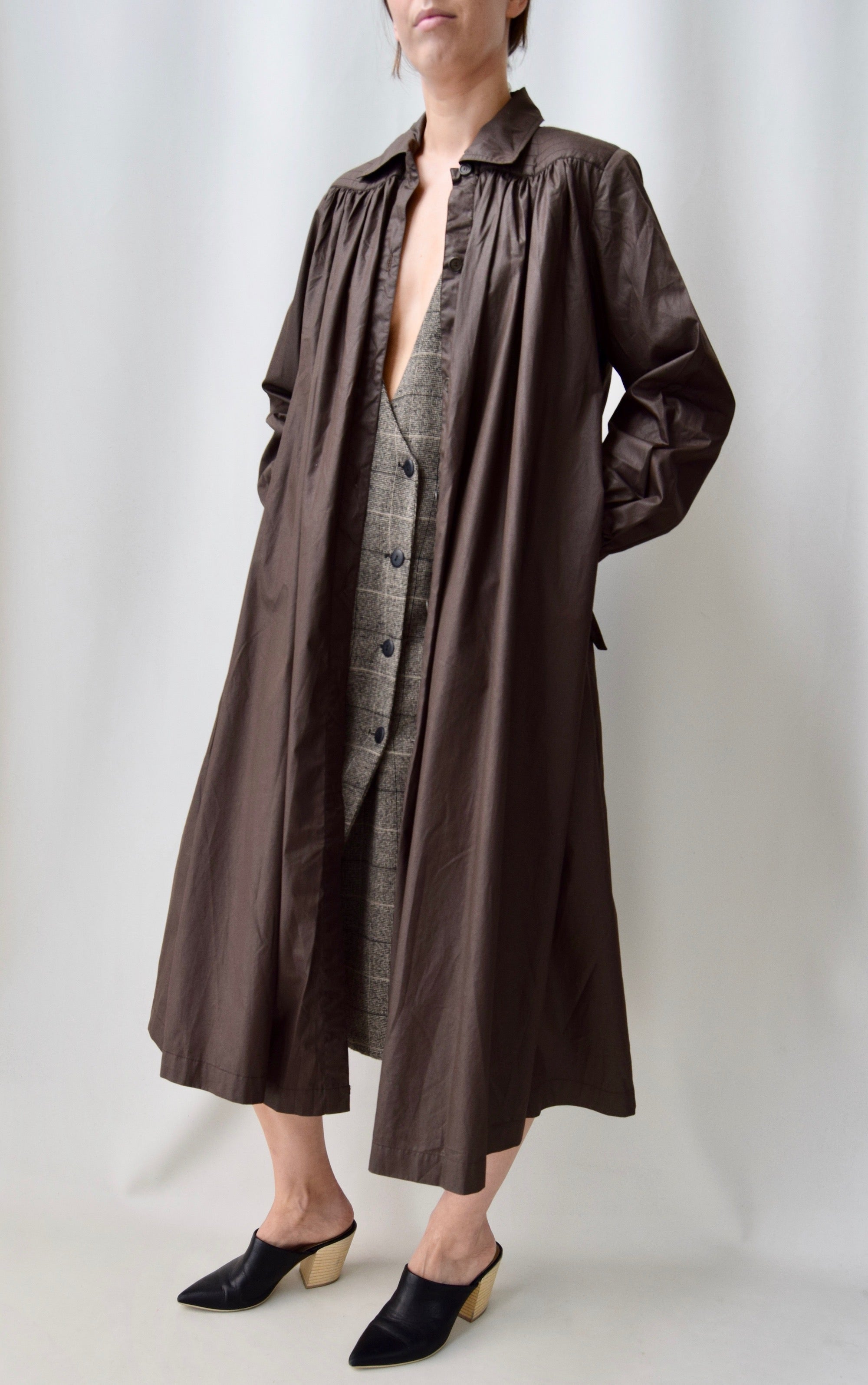 Umber Belted Trench Coat