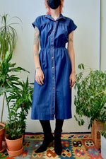 Dark Wash Denim Shirt Dress