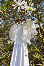 1970's Lace Handkerchief Sleeve "Bridal" Dress