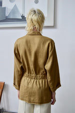 Peanut Linen Safari Jacket