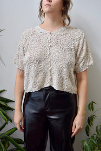 Silk Doily Knit Top