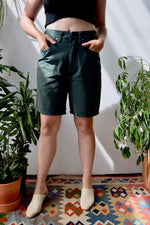 Nineties Forest Green Denim Shorts