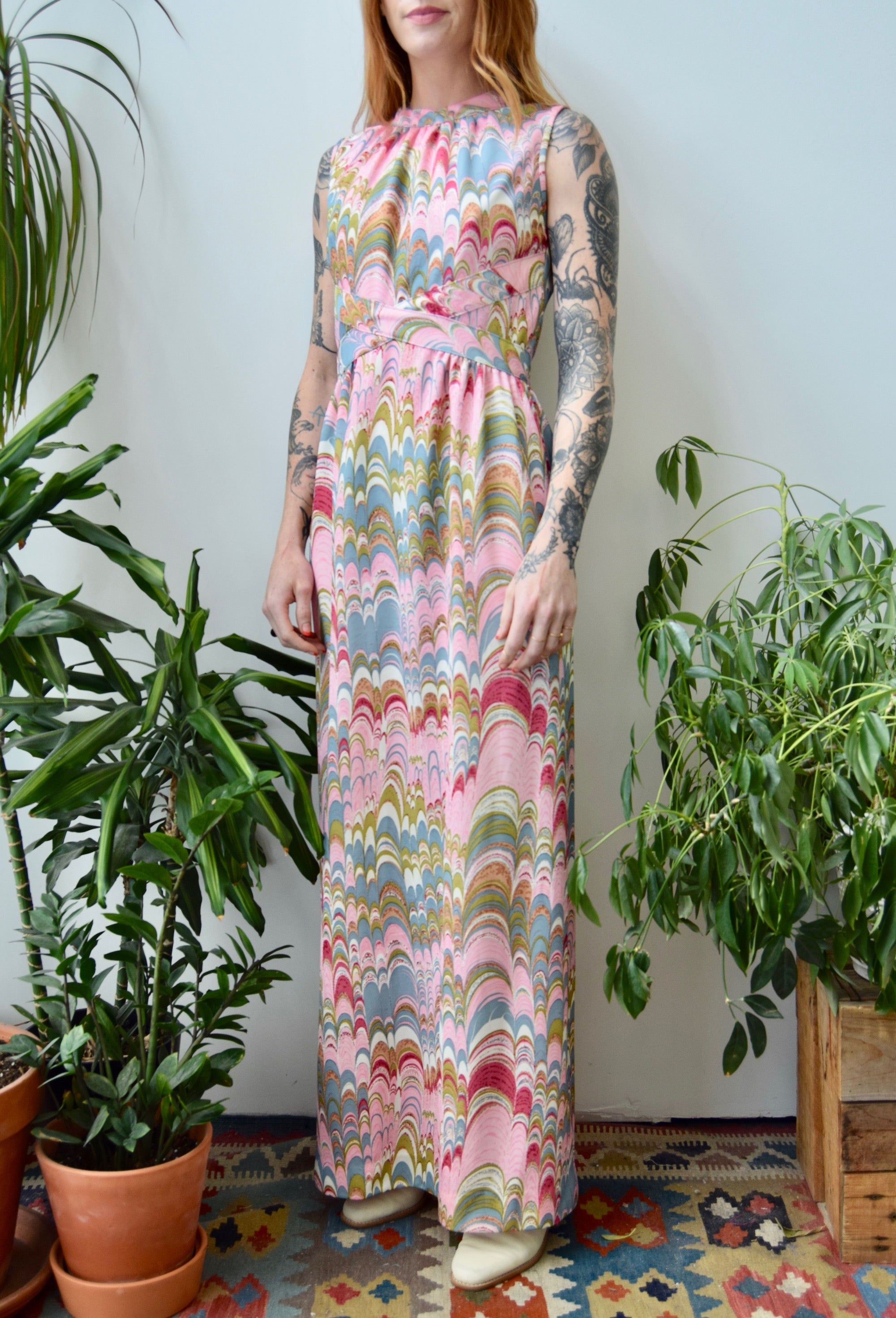 Brushstroke Seventies Dress