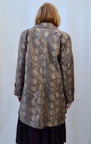 00's Snake Print Coat