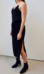 Black Suede High Drama Dress