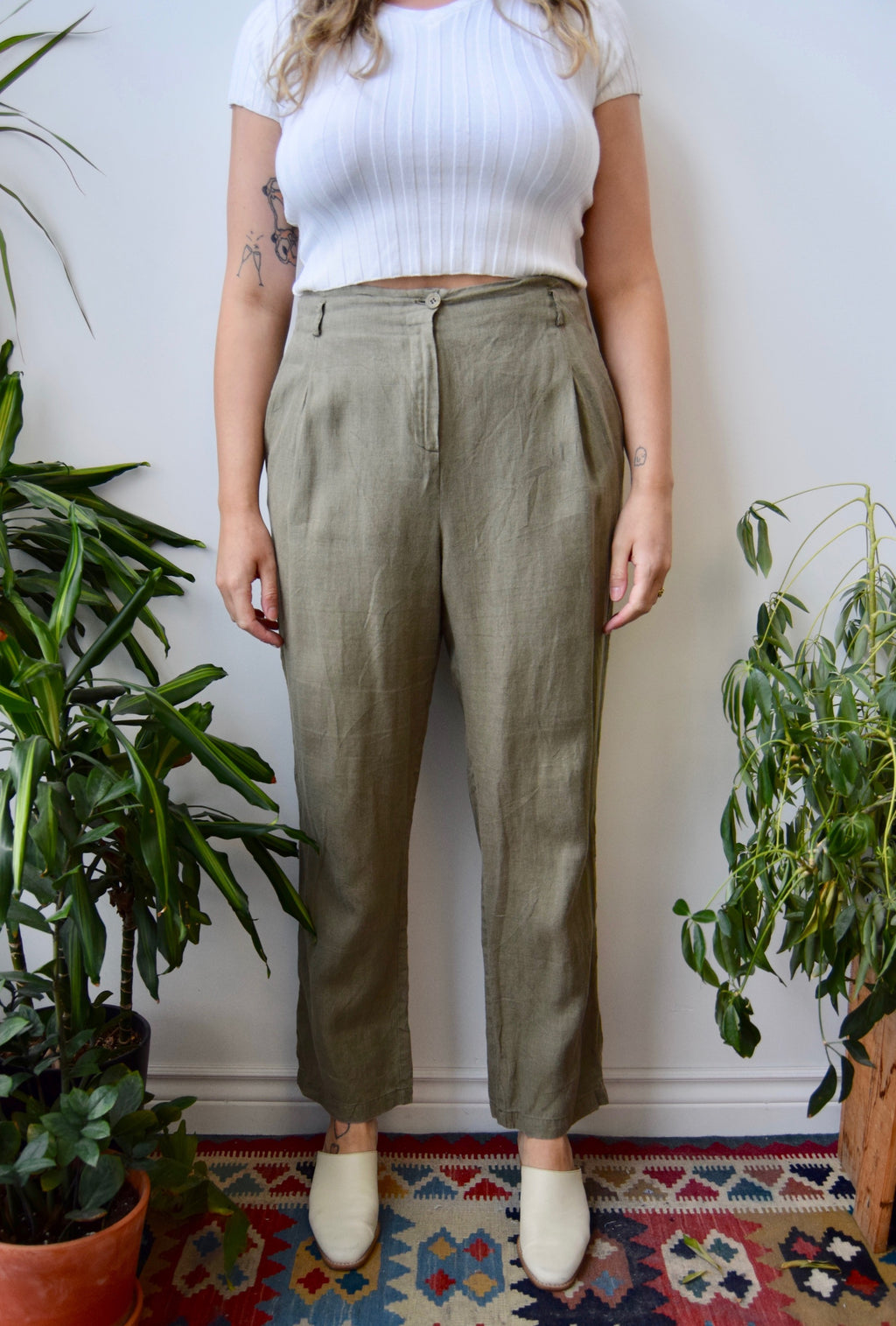 Sage Linen Pants