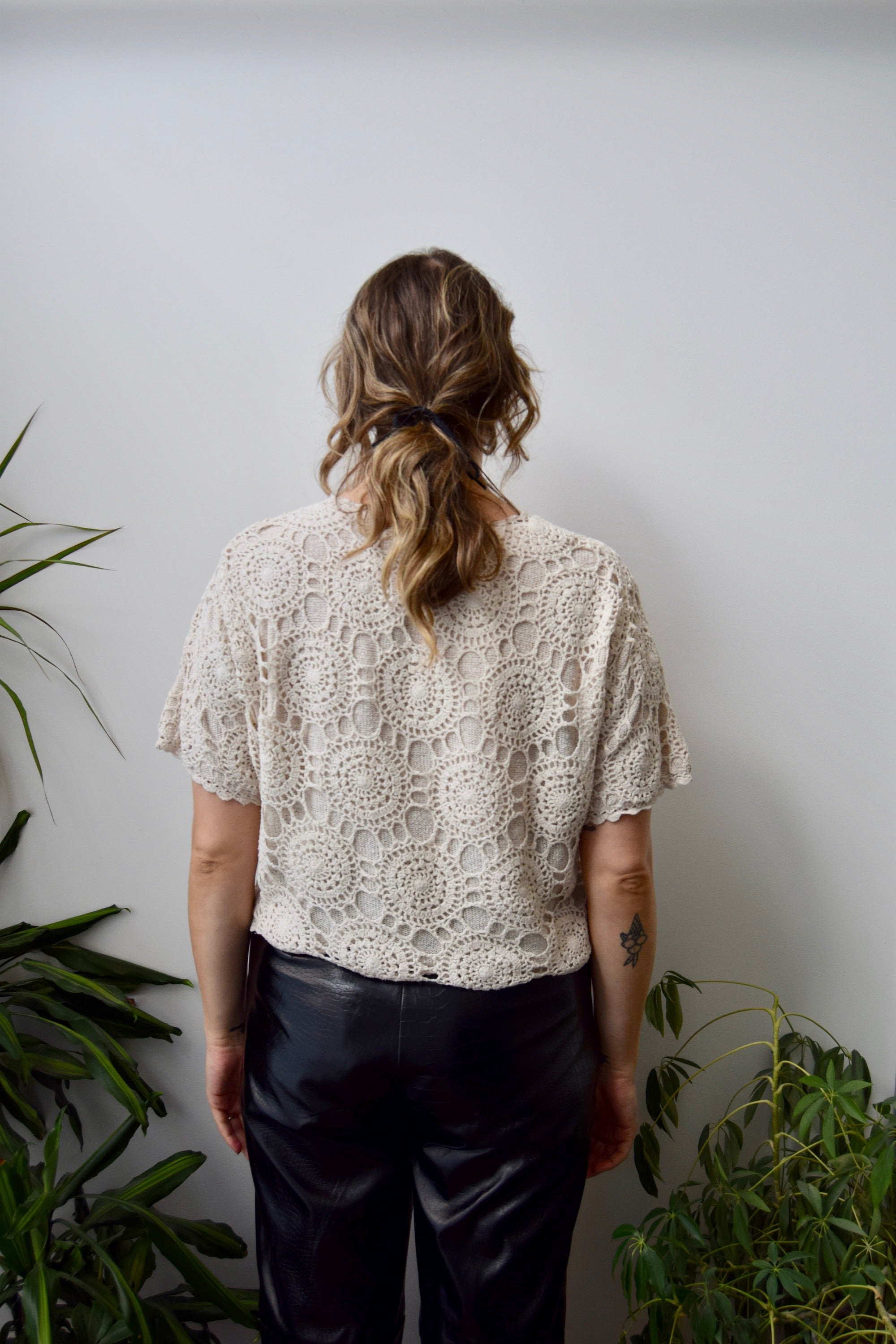 Silk Doily Knit Top