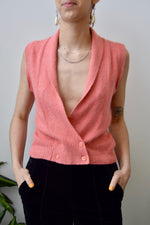 Silk Blend Salmon Vest