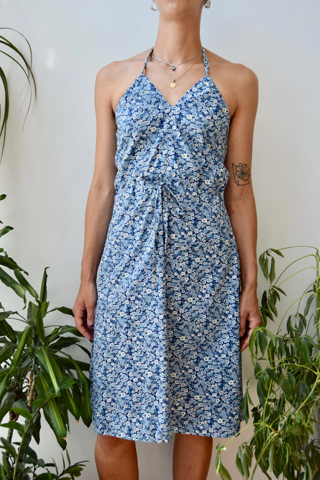 Sea Of Blues Halter Dress