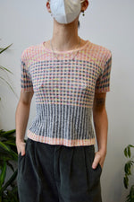Gingham Knit Top