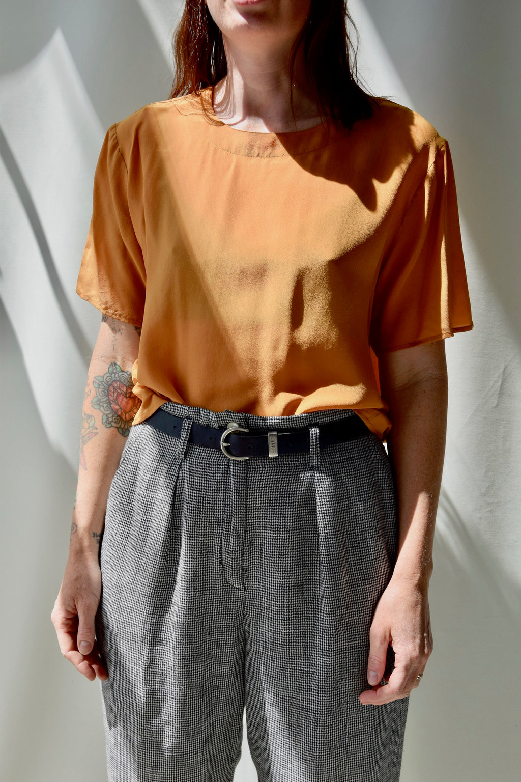 Turmeric Silk Tee Top