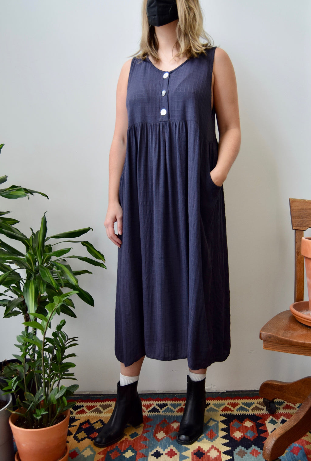 Navy Picnic Dress