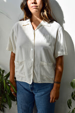 Raw Silk Pocket Top