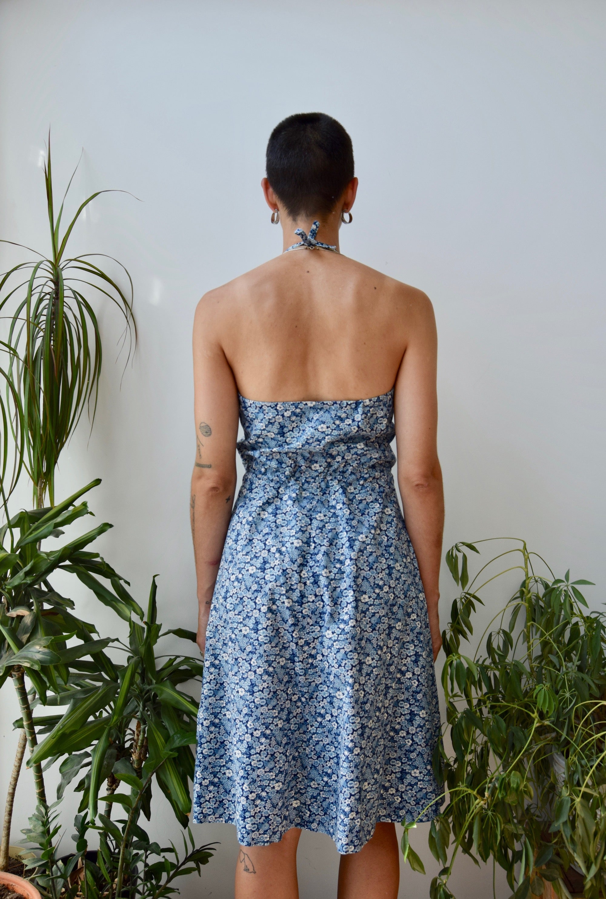 Sea Of Blues Halter Dress